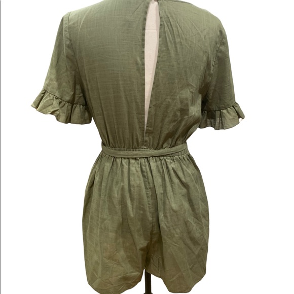 SHEIN Olive green romper size S NWOT - Picture 6 of 7